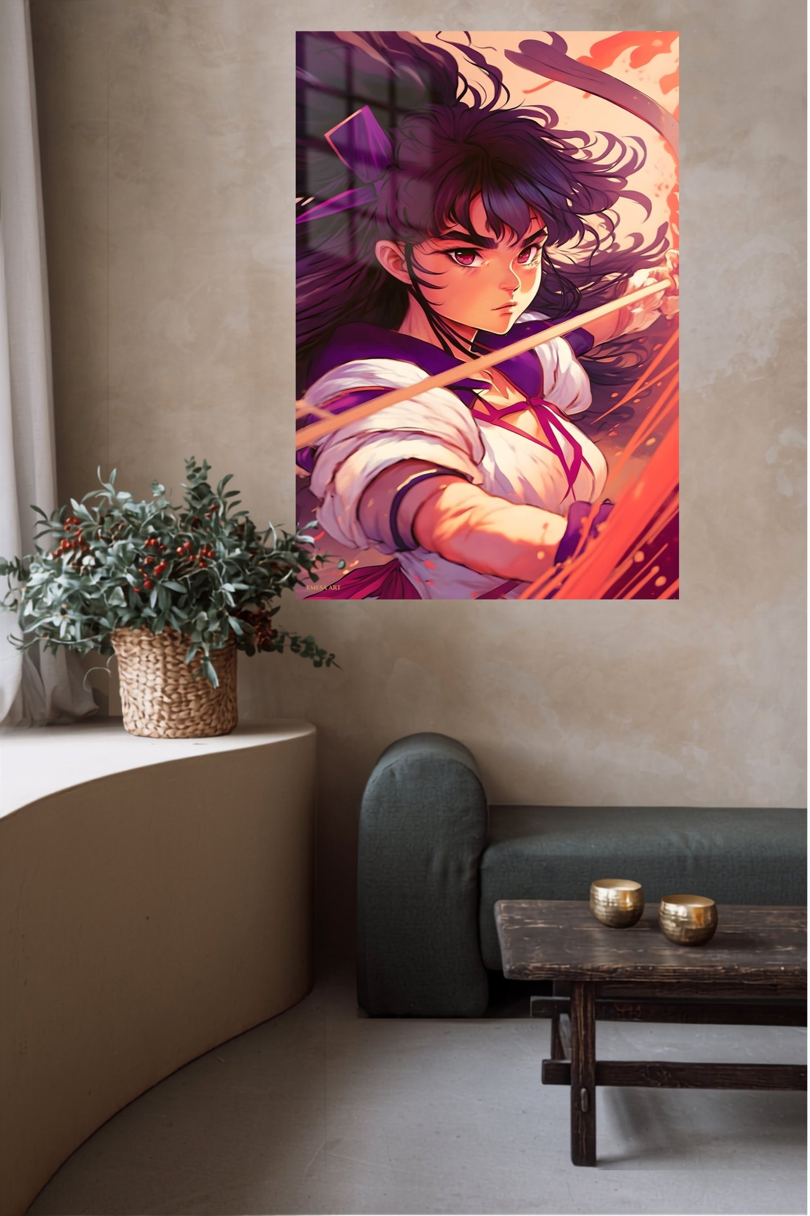 Sunset Archer metal wall art print, view 5