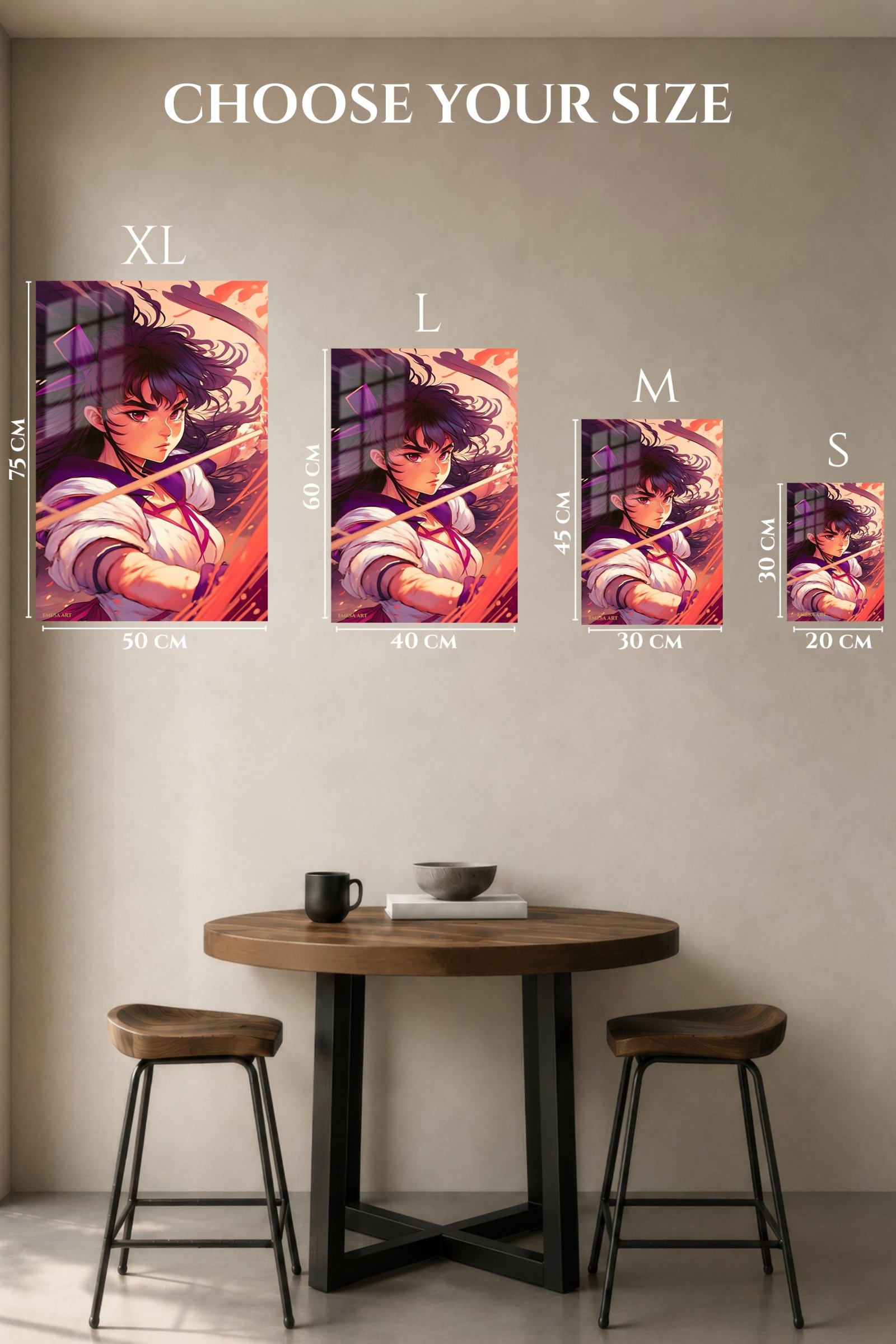 Sunset Archer metal wall art print, view 6