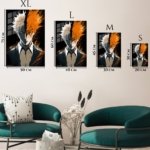 Split Shadow and Orange Portrait metal wall art print, view 6