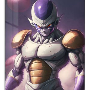 Armored Alien Under Twin Moons metal wall art print