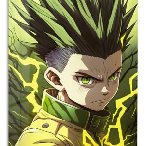 Green-Eyed Lightning Warrior metal wall art print