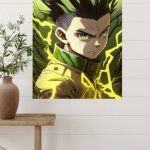 Green-Eyed Lightning Warrior metal wall art print, view 4