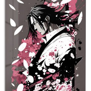 Crimson Petal Warrior metal wall art print