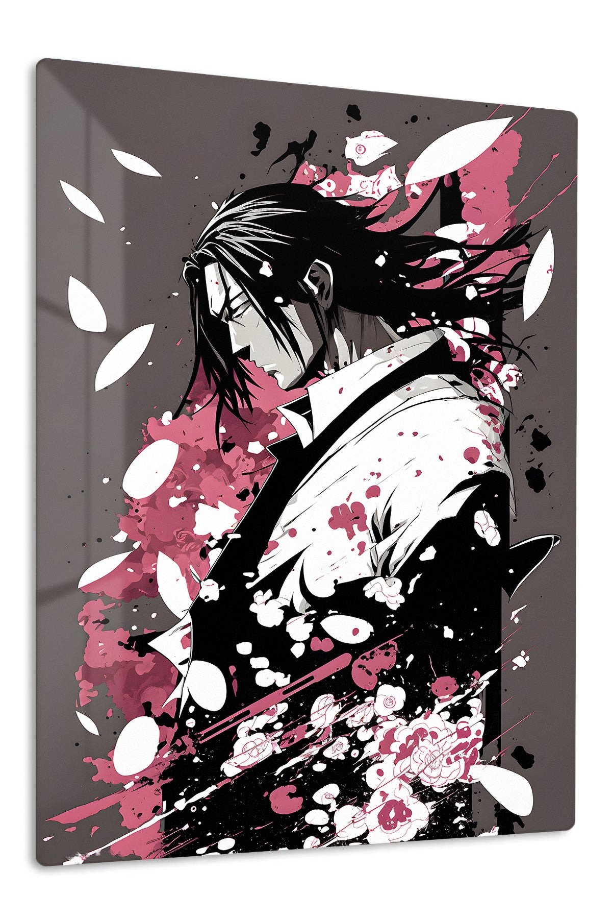 Crimson Petal Warrior metal wall art print