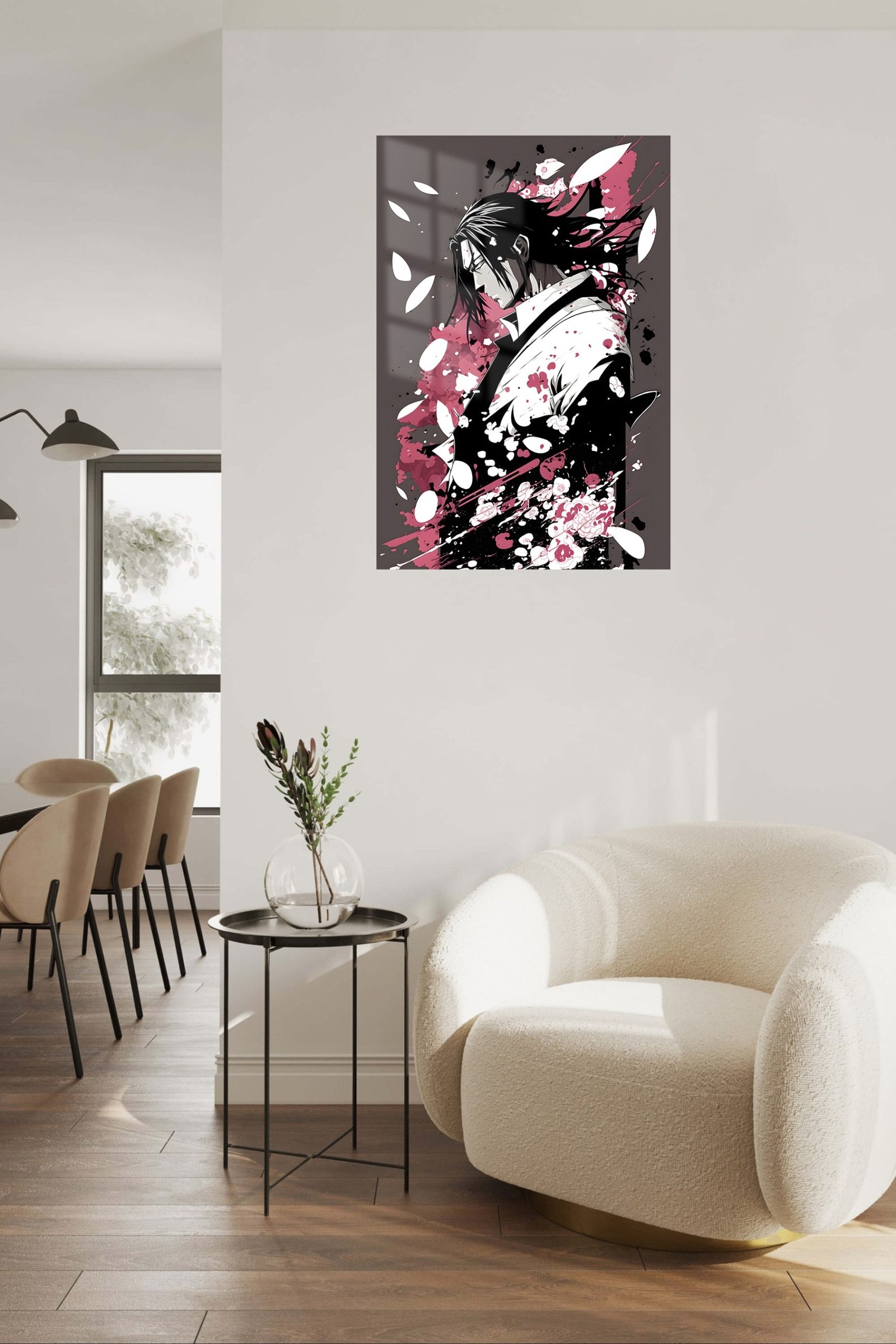 Crimson Petal Warrior metal wall art print, view 5