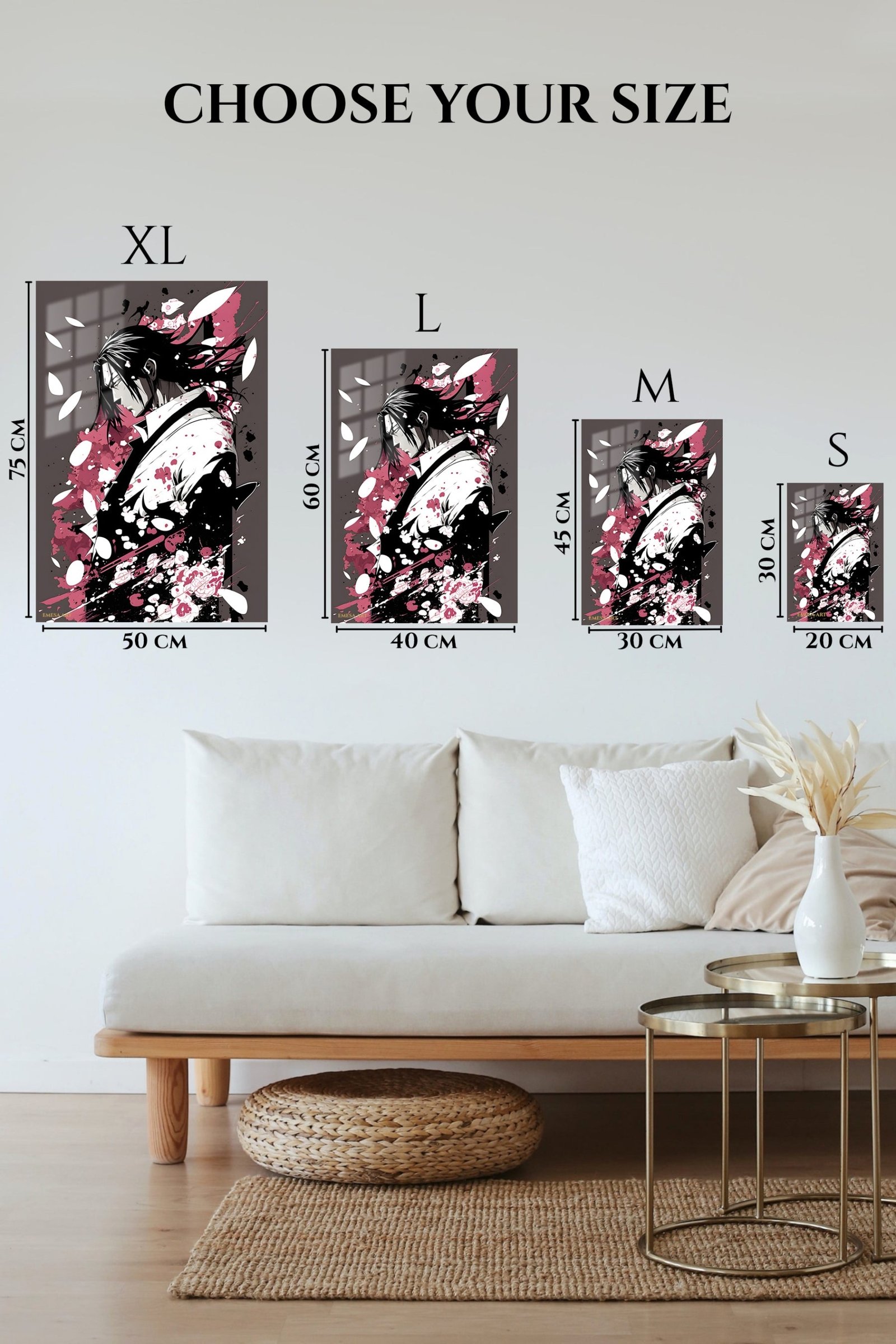 Crimson Petal Warrior metal wall art print, view 6