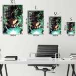 Emerald Lightning Hero metal wall art print, view 6