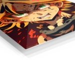 Blazing Green-Eyed Warrior metal wall art print, view 2