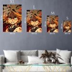 Blazing Green-Eyed Warrior metal wall art print, view 6