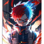 Ember and Frost Warrior metal wall art print