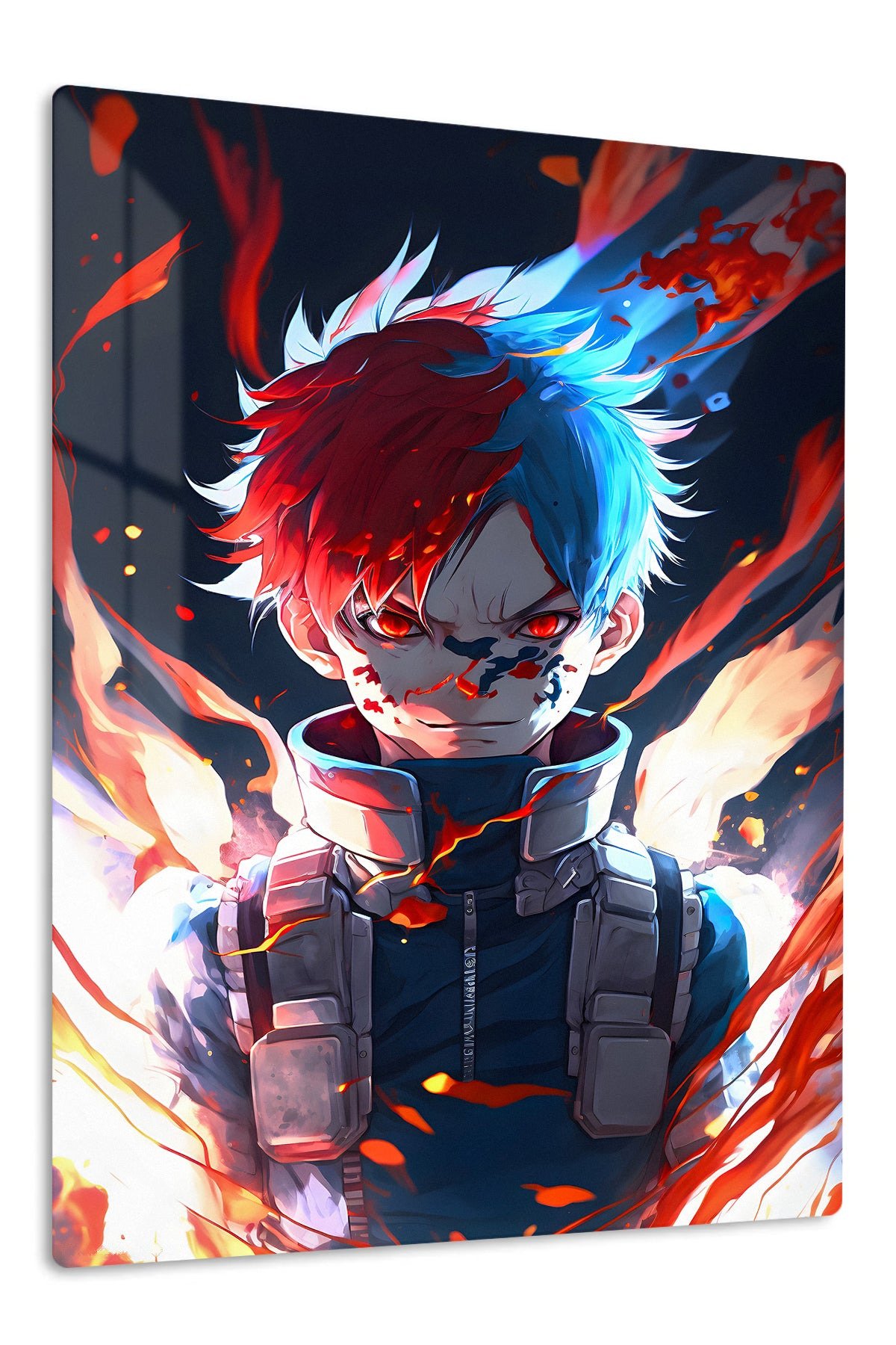 Ember and Frost Warrior metal wall art print