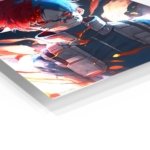 Ember and Frost Warrior metal wall art print, view 2