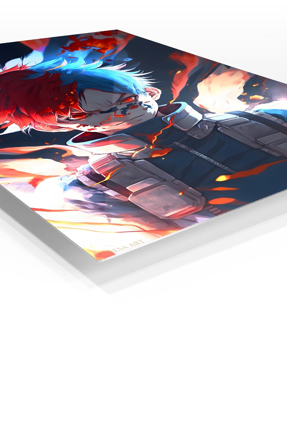 Ember and Frost Warrior metal wall art print, view 2