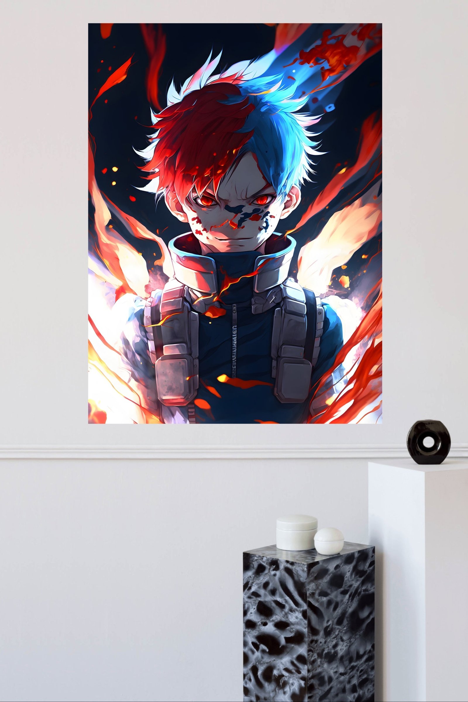 Ember and Frost Warrior metal wall art print, view 4