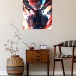 Ember and Frost Warrior metal wall art print, view 5