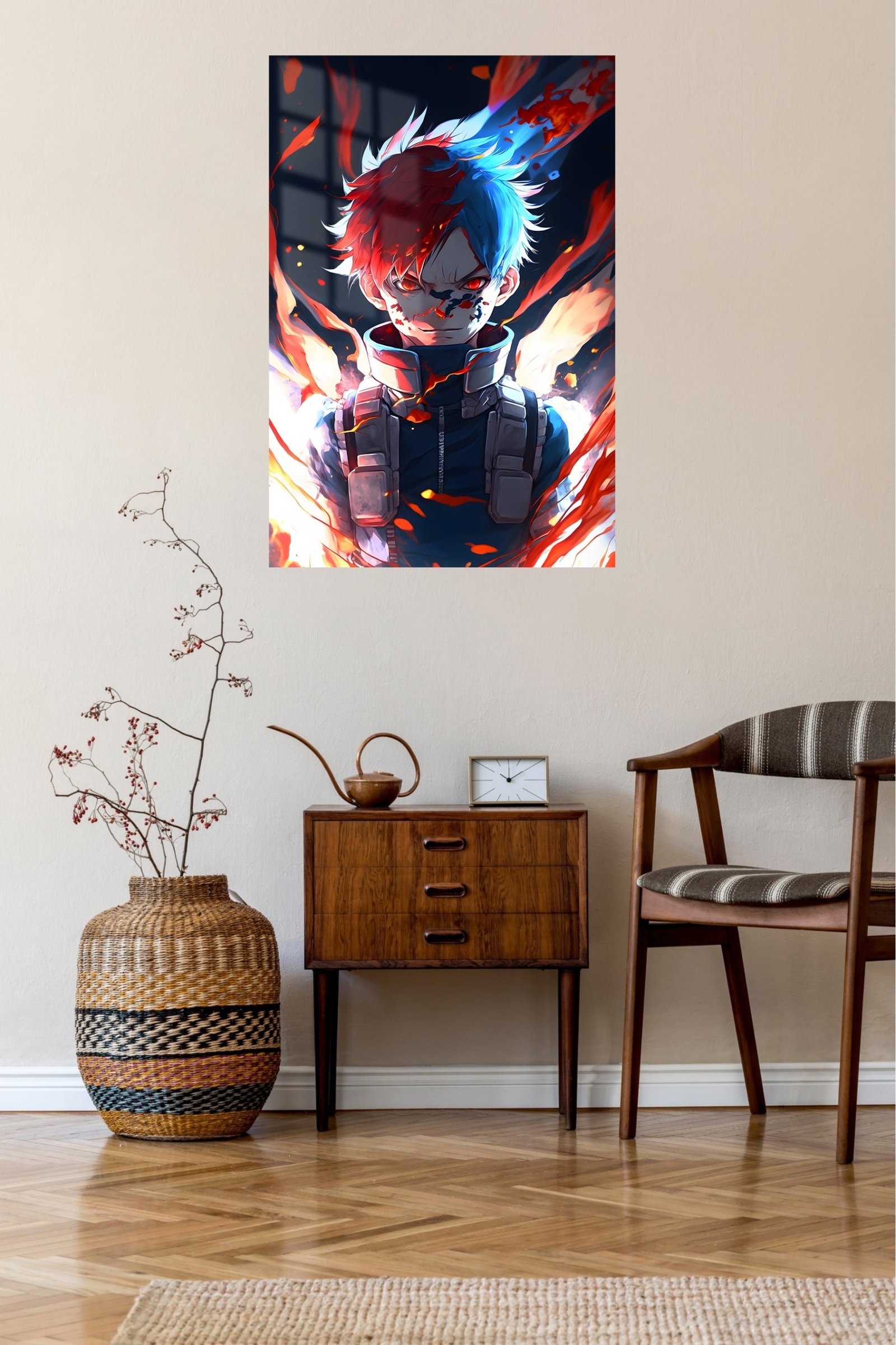 Ember and Frost Warrior metal wall art print, view 5