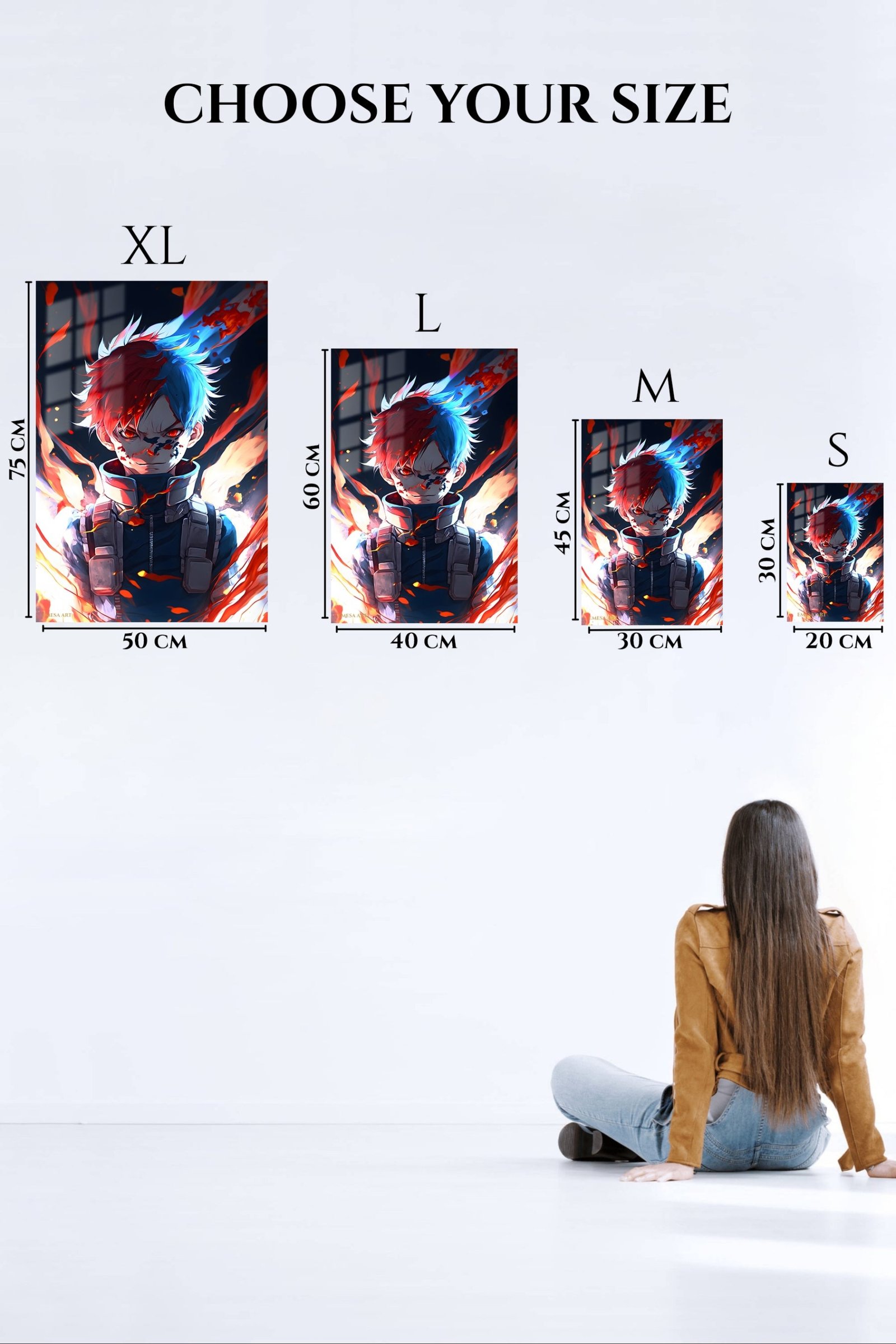 Ember and Frost Warrior metal wall art print, view 6