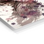 Crimson Ink Warrior metal wall art print, view 2