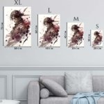 Crimson Ink Warrior metal wall art print, view 6