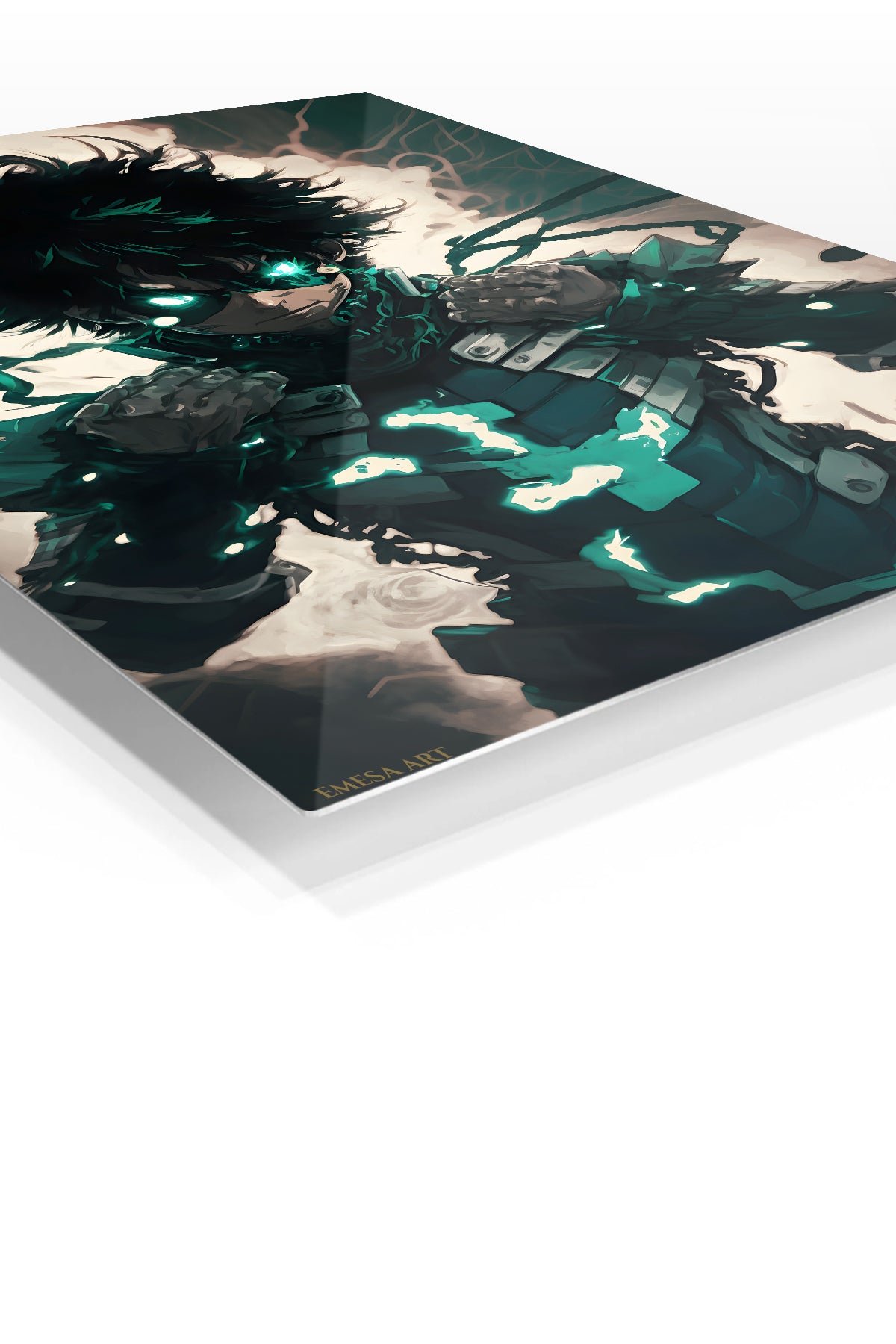 Emerald-Eyed Shadow Hero metal wall art print, view 2