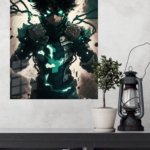 Emerald-Eyed Shadow Hero metal wall art print, view 4