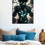 Emerald-Eyed Shadow Hero metal wall art print, view 5