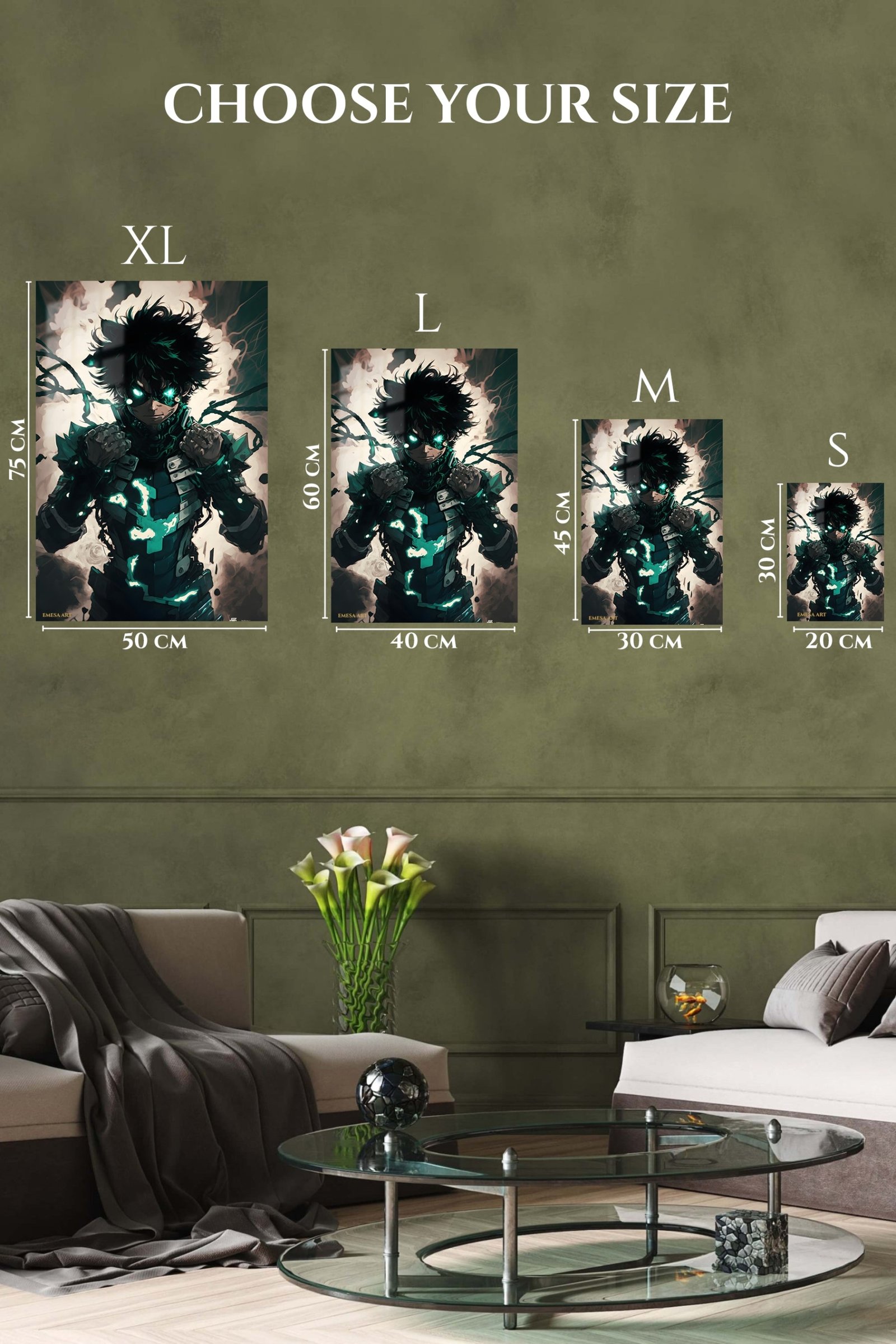 Emerald-Eyed Shadow Hero metal wall art print, view 6
