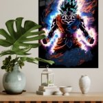 Neon Aura Warrior metal wall art print, view 4