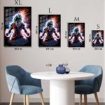 Neon Aura Warrior metal wall art print, view 6
