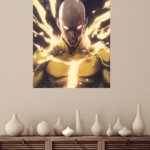Golden Lightning Warrior metal wall art print, view 4