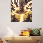 Golden Lightning Warrior metal wall art print, view 5