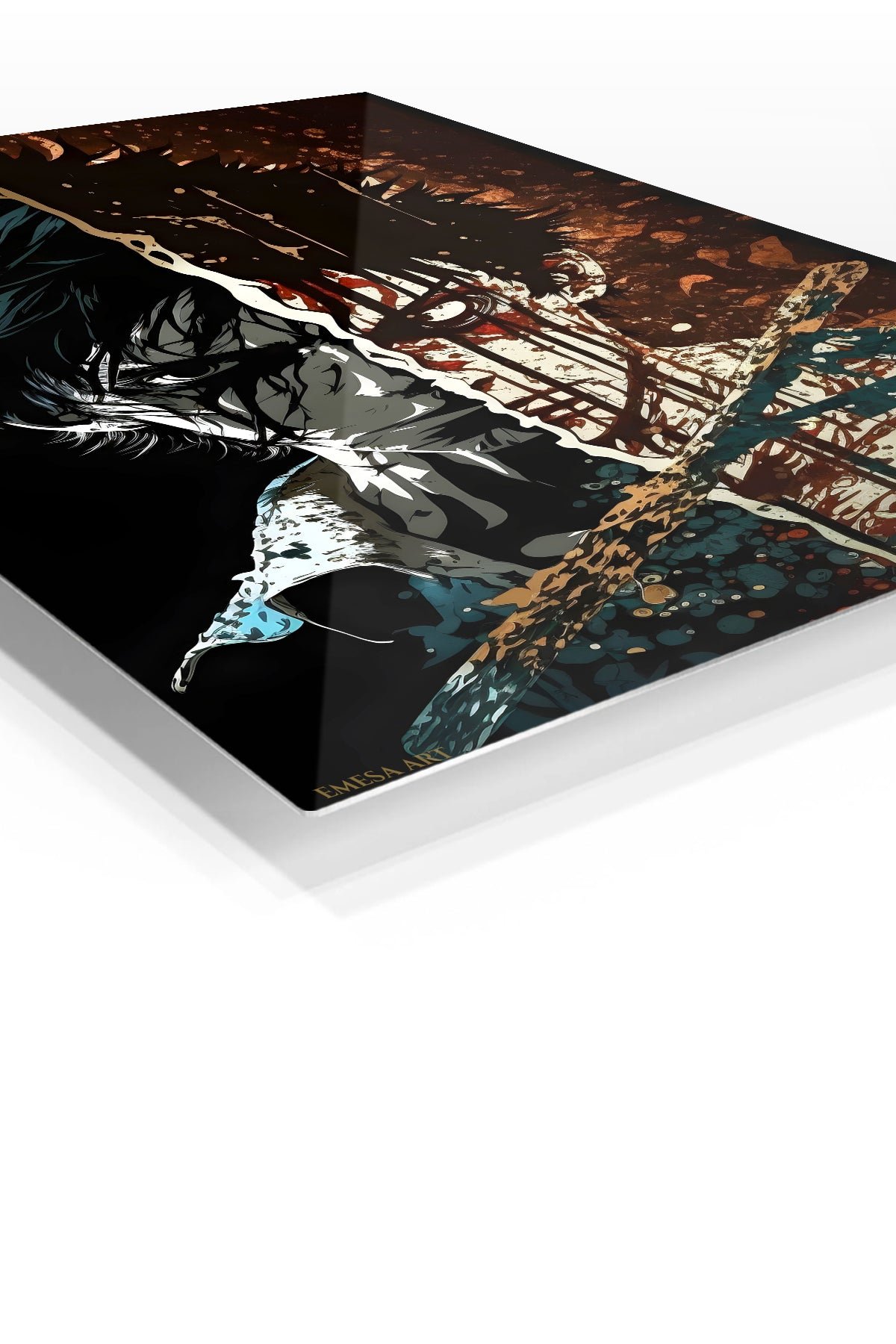 Split Shadow Warrior Portrait metal wall art print, view 2