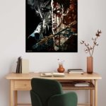 Split Shadow Warrior Portrait metal wall art print, view 5