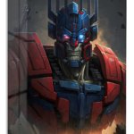 Ember Crown Mech metal wall art print