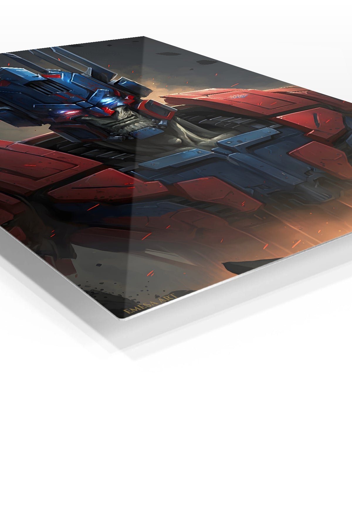 Ember Crown Mech metal wall art print, view 2