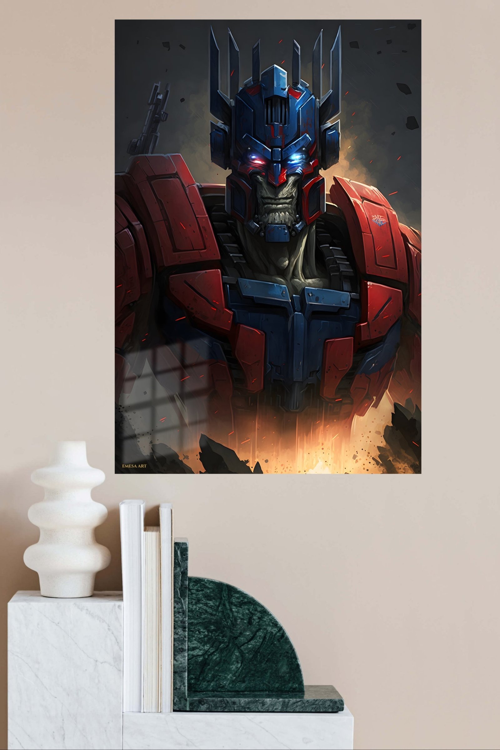 Ember Crown Mech metal wall art print, view 4