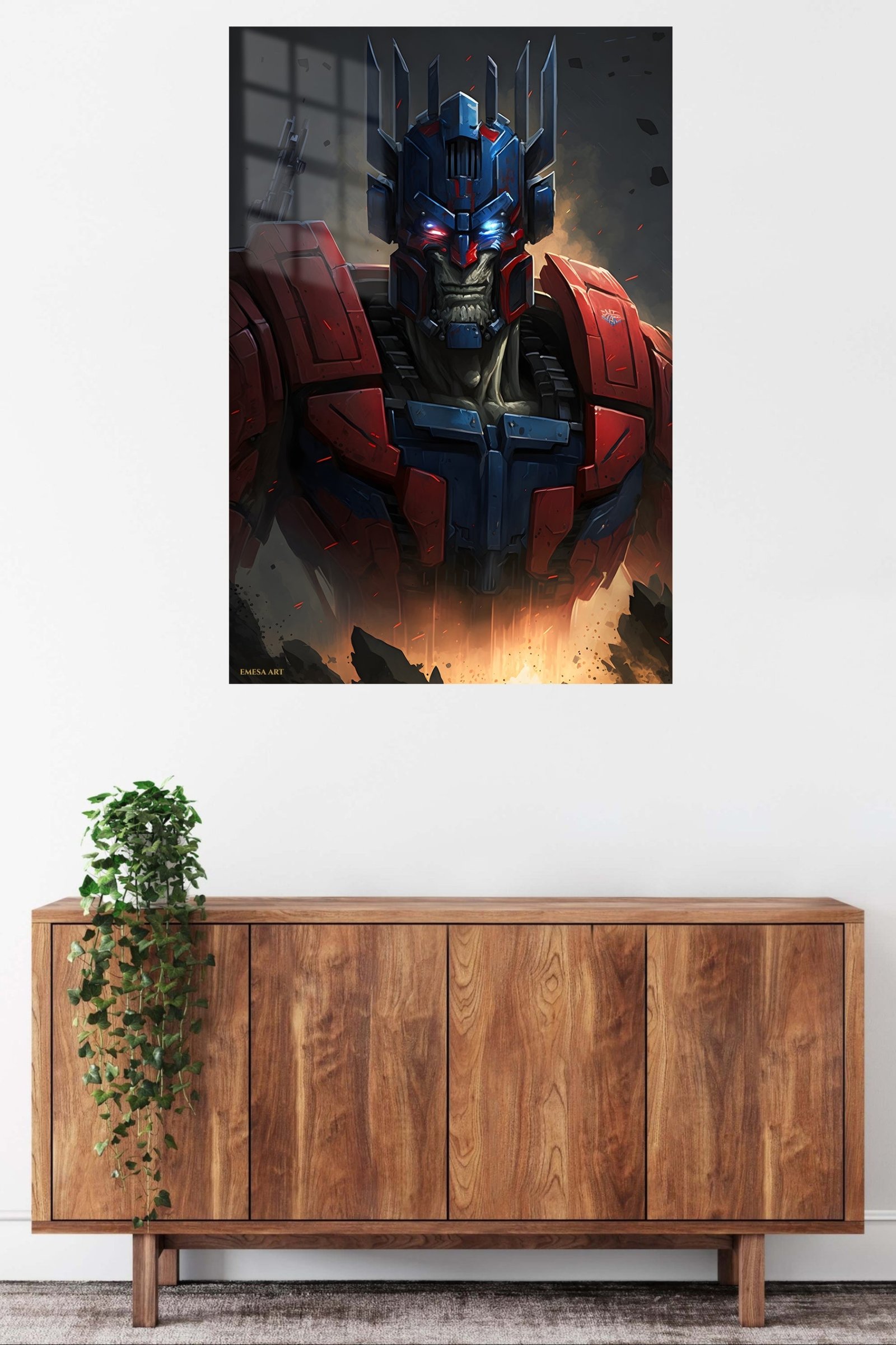 Ember Crown Mech metal wall art print, view 5