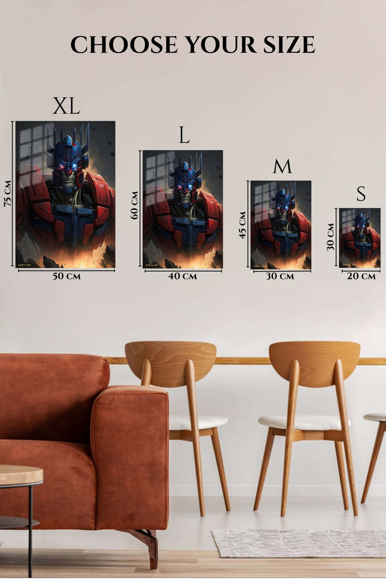 Ember Crown Mech metal wall art print, view 6