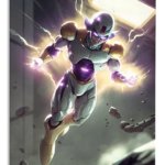 Lightning Armored Warrior metal wall art print