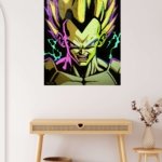 Neon Lightning Warrior metal wall art print, view 5