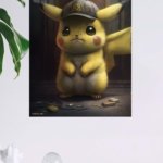 Yellow Mouse in an Emblem Cap metal wall art print, view 4