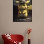 Yellow Mouse in an Emblem Cap metal wall art print, view 5