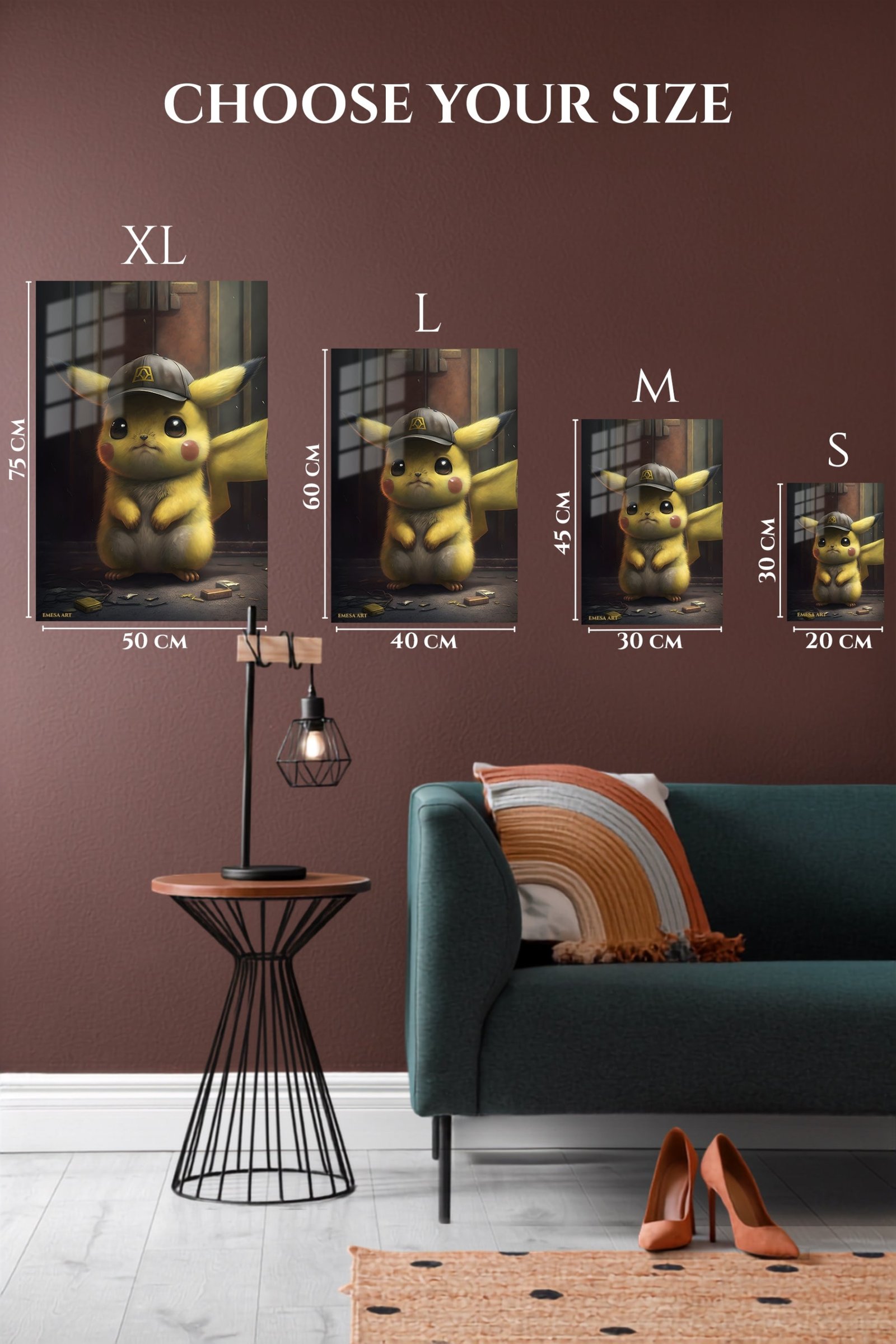 Yellow Mouse in an Emblem Cap metal wall art print, view 6