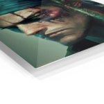 Bloodied Green Headband Warrior metal wall art print, view 2