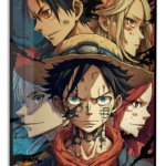 Battle-Worn Adventurers Portrait Collage metal wall art print