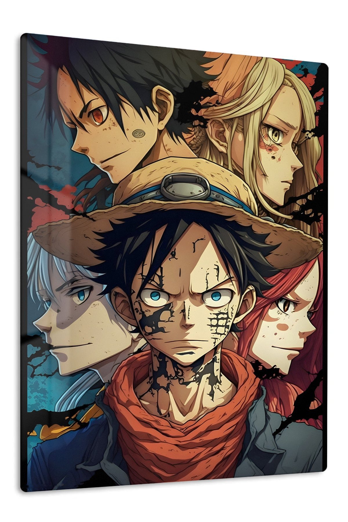 Battle-Worn Adventurers Portrait Collage metal wall art print