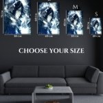 Snowbound Shadow Portrait metal wall art print, view 6