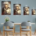 White-Haired Elf Warrior and Snow Lion metal wall art print, view 6