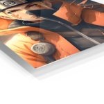 Ember-Eyed Ninja Warrior metal wall art print, view 2