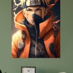 Ember-Eyed Ninja Warrior metal wall art print, view 4